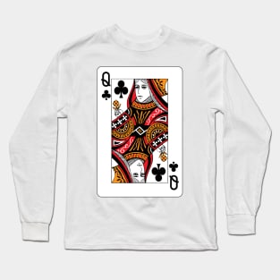 Queen of Clubs Long Sleeve T-Shirt